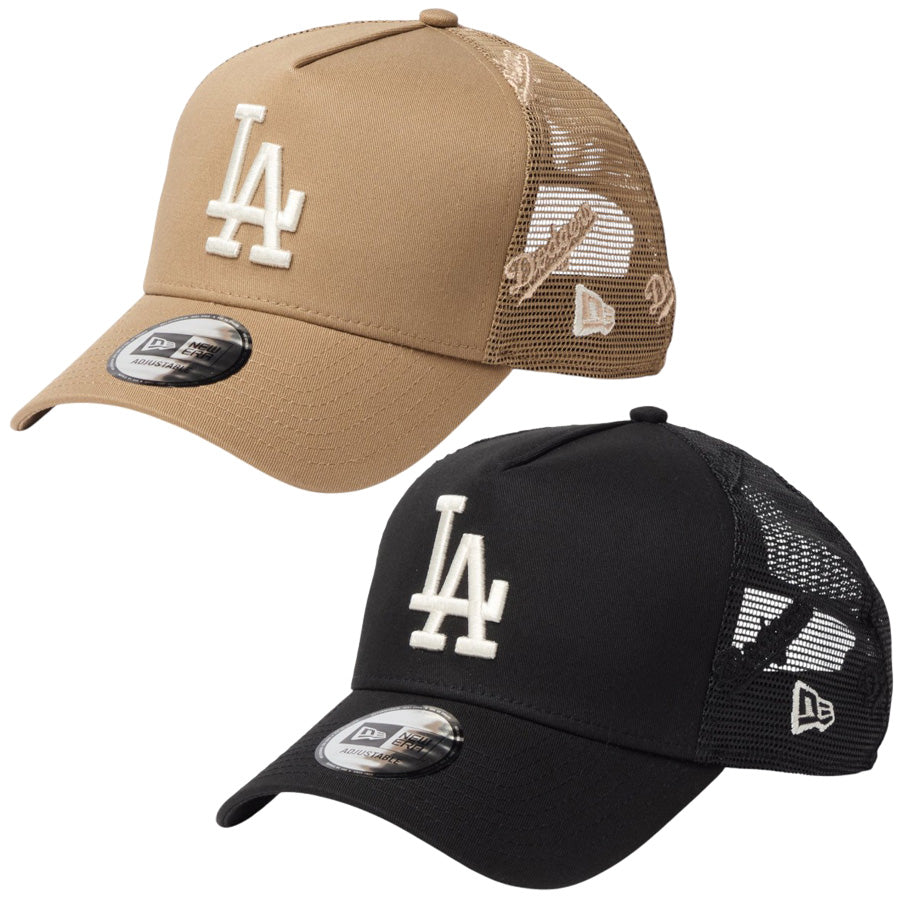 NEW ERA 9FORTY A-Frame トラッカー ドジャース ブラック カーキ