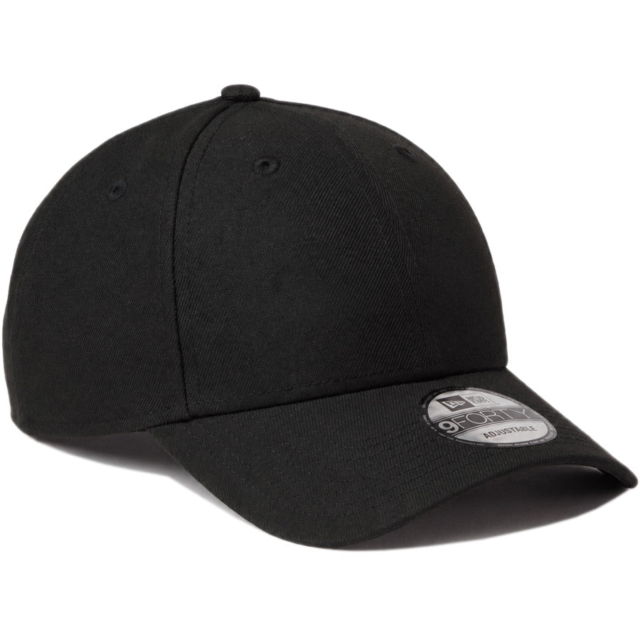 NEW ERA（ニューエラ）9FORTY ベーシック ブラック 右斜め