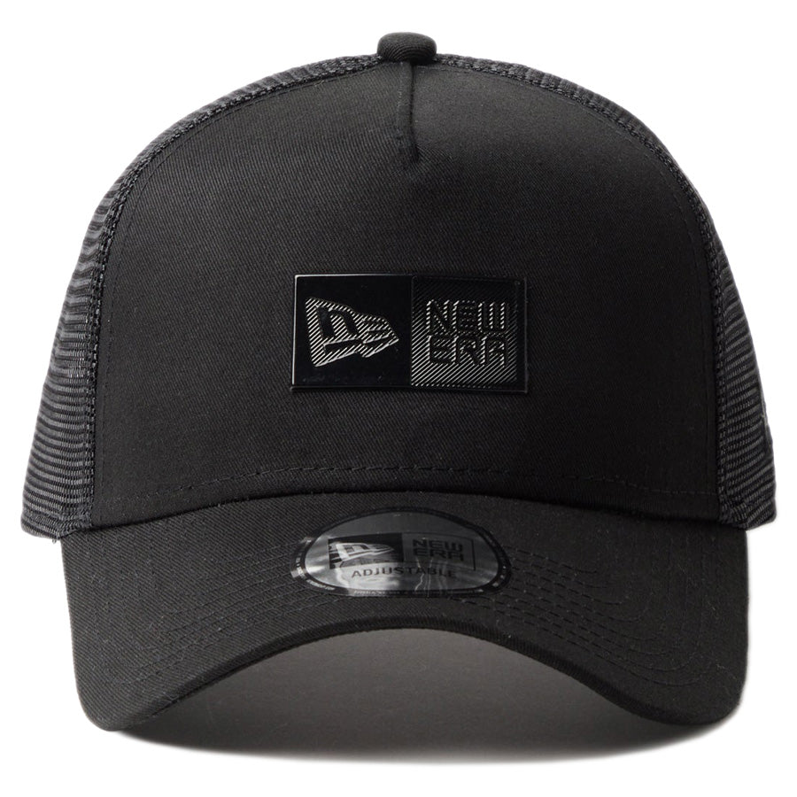 NEW ERA 9FORTY キャップ ブラック 正面 ボックスロゴ