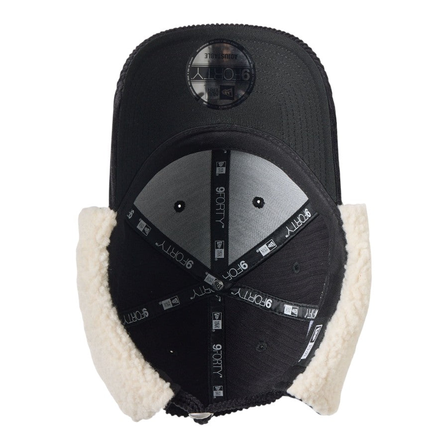 NEW ERA 9FORTY Dog Ear ドッグイヤー コーデュロイ キャップ ブラック 裏側 全体 15137035