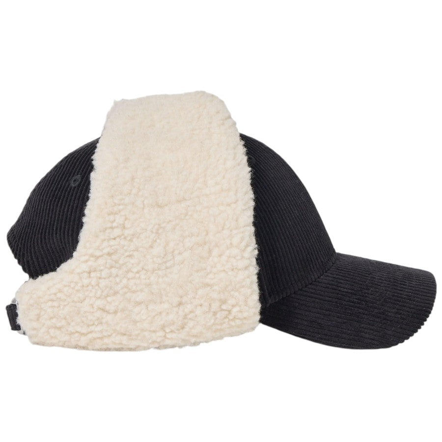 NEW ERA 9FORTY Dog Ear ドッグイヤー コーデュロイ キャップ ブラック 右向き 15137035