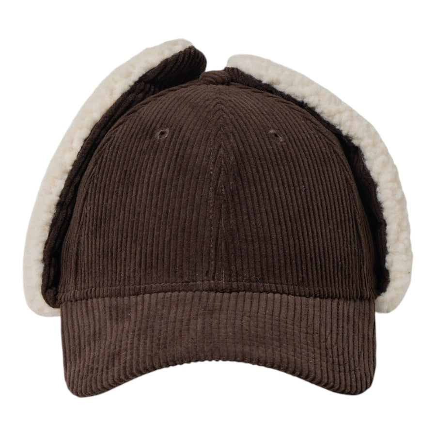 NEW ERA 9FORTY Dog Ear ドッグイヤー コーデュロイ キャップ ダークブラウン 正面 15137034