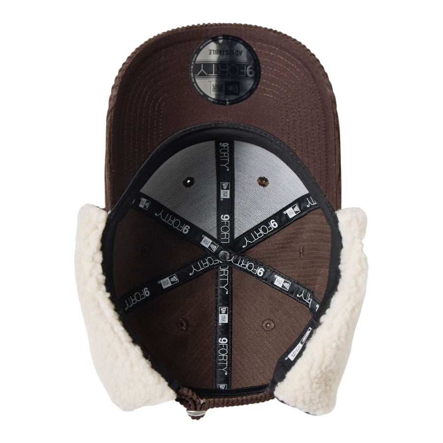 NEW ERA 9FORTY Dog Ear ドッグイヤー コーデュロイ キャップ ダークブラウン 裏側 全体 15137034