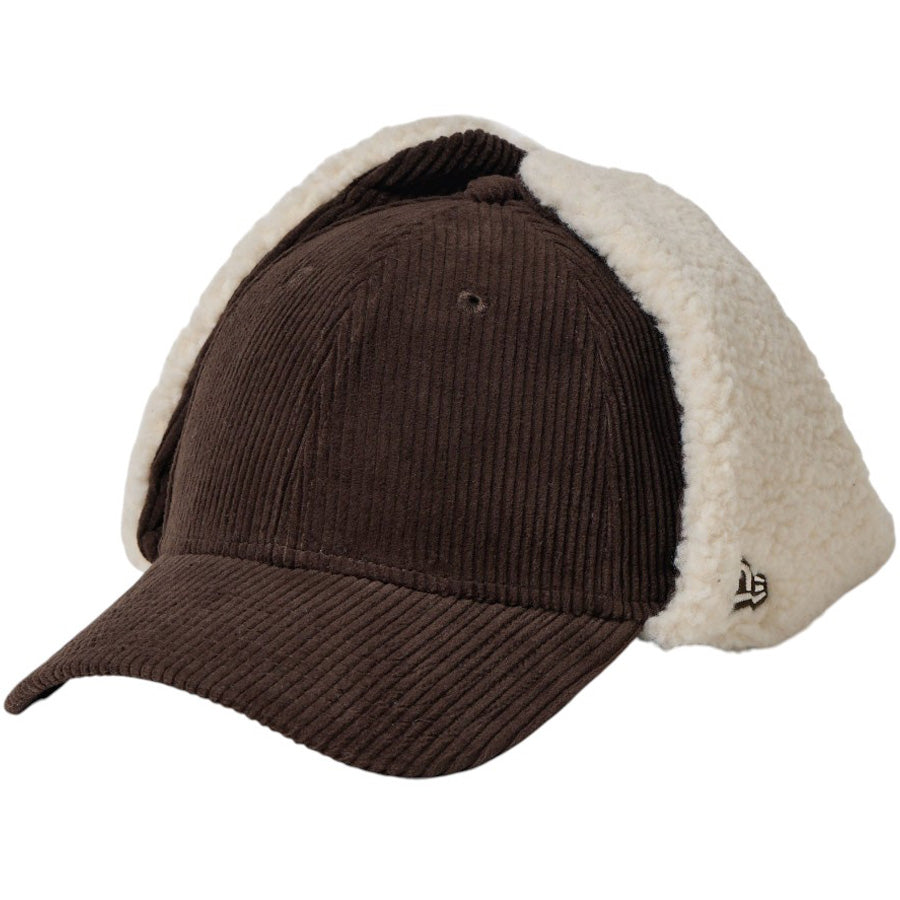 NEW ERA 9FORTY Dog Ear ドッグイヤー コーデュロイ キャップ ダークブラウン 左斜め向き 15137034