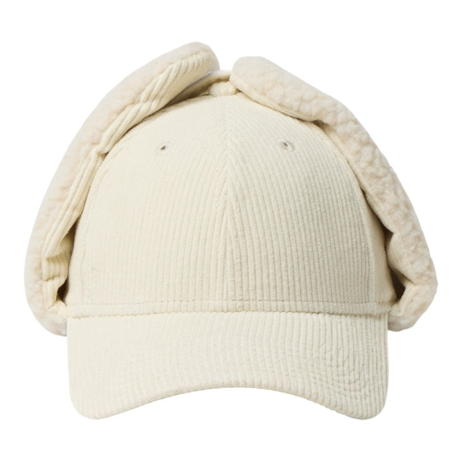 NEW ERA 9FORTY Dog Ear ドッグイヤー コーデュロイ キャップ アイボリー 正面 15137033