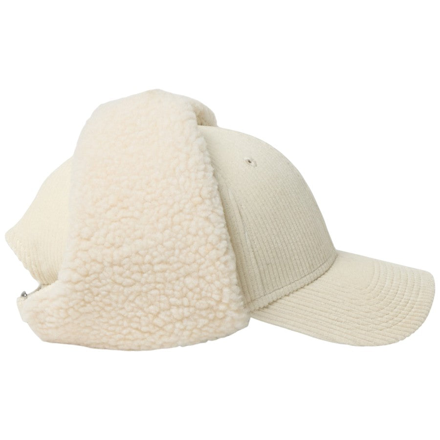 NEW ERA 9FORTY Dog Ear ドッグイヤー コーデュロイ キャップ アイボリー 右向き 15137033