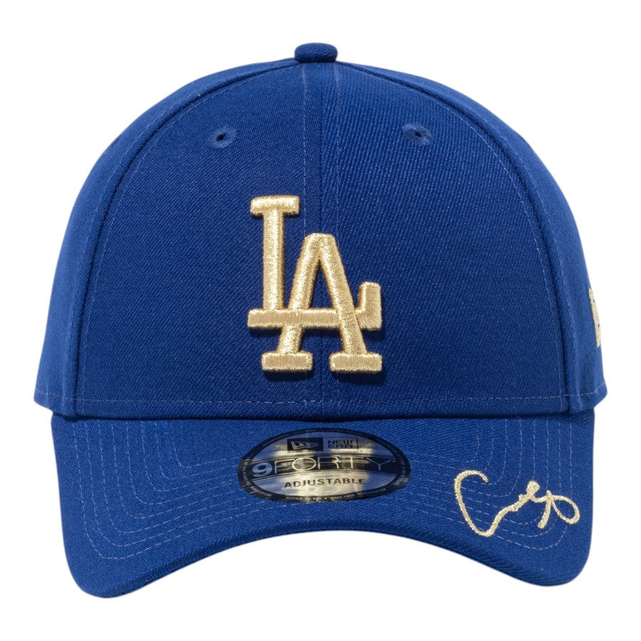 NEW ERA 9FORTY Japan Players Signature ドジャース 大谷翔平 キャップ ダークロイヤル/ゴールド 正面 15372625