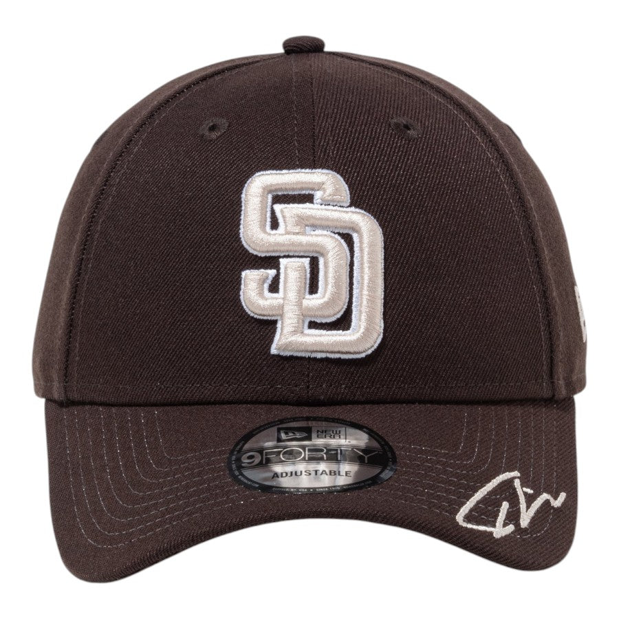 NEW ERA 9FORTY Japan Players Signature サンディエゴ・パドレス ダルビッシュ有 キャップ バーントウッド 正面 15372623