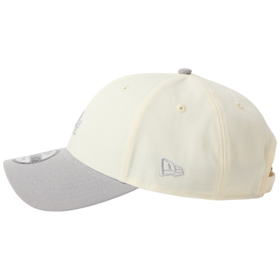 NEW ERA 9FORTY MLB 2-Tone ドジャース キャップ クロームホワイト/グレー フラッグロゴ刺繍 15137078