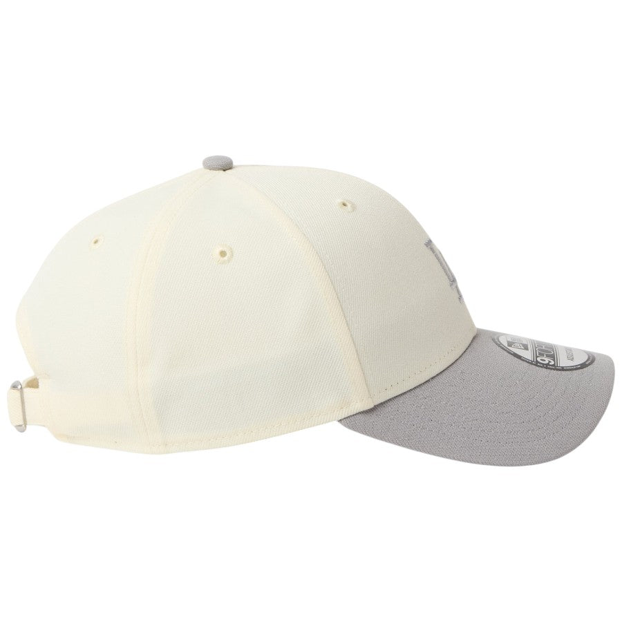 NEW ERA 9FORTY MLB 2-Tone ドジャース キャップ クロームホワイト/グレー 右向き 15137078