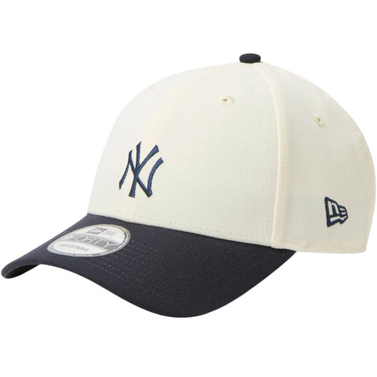 NEW ERA（ニューエラ）9FORTY MLB 2-Tone ヤンキース クロームホワイト/ネイビー 左斜め 15137071