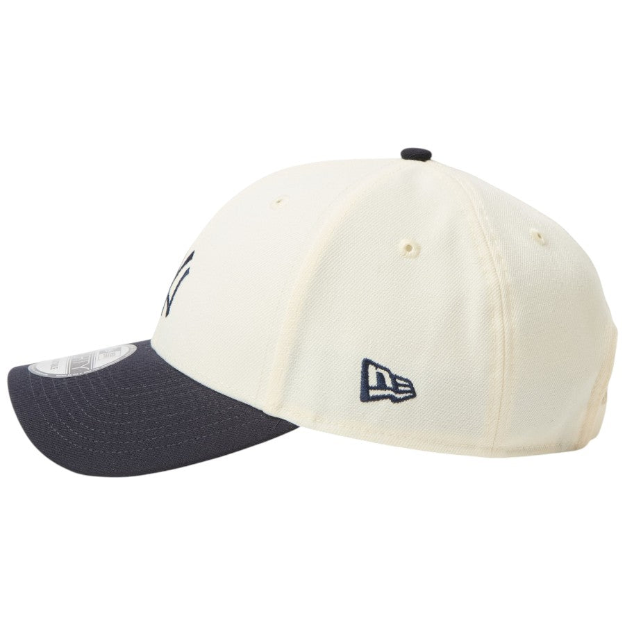 NEW ERA（ニューエラ）9FORTY MLB 2-Tone ヤンキース クロームホワイト/ネイビー NEフラッグロゴ刺繍 15137071