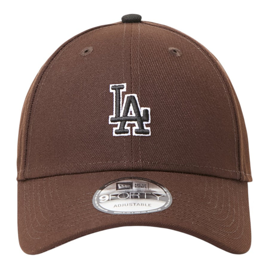 NEW ERA 9FORTY MLB Midsize Logo ロサンゼルス・ドジャース キャップ バーントウッド 正面 15137076