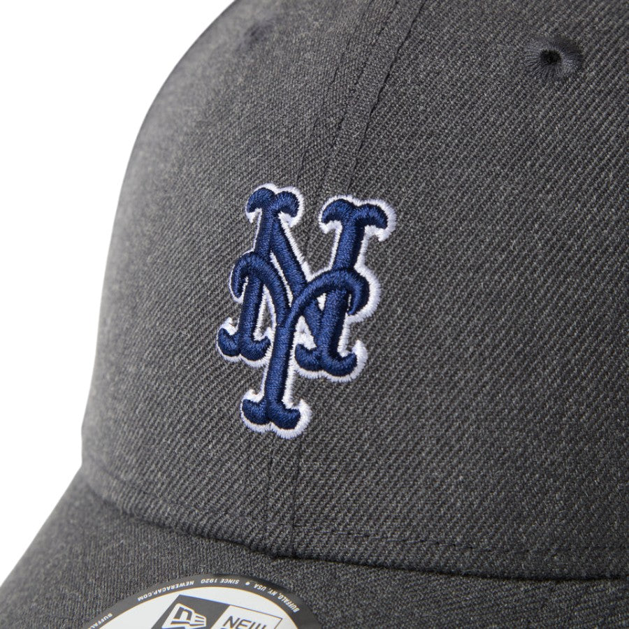 NEW ERA 9FORTY MLB Midsize Logo ニューヨーク・メッツ キャップ ヘザーグラファイト フロントロゴ刺繍詳細 15137072