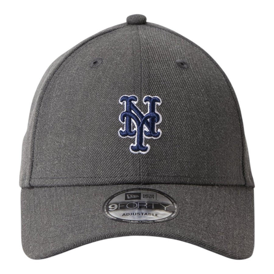 NEW ERA 9FORTY MLB Midsize Logo ニューヨーク・メッツ キャップ ヘザーグラファイト 正面 15137072