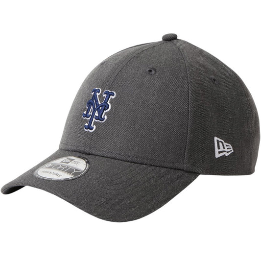 NEW ERA 9FORTY MLB Midsize Logo ニューヨーク・メッツ キャップ ヘザーグラファイト 左斜め向き 15137072