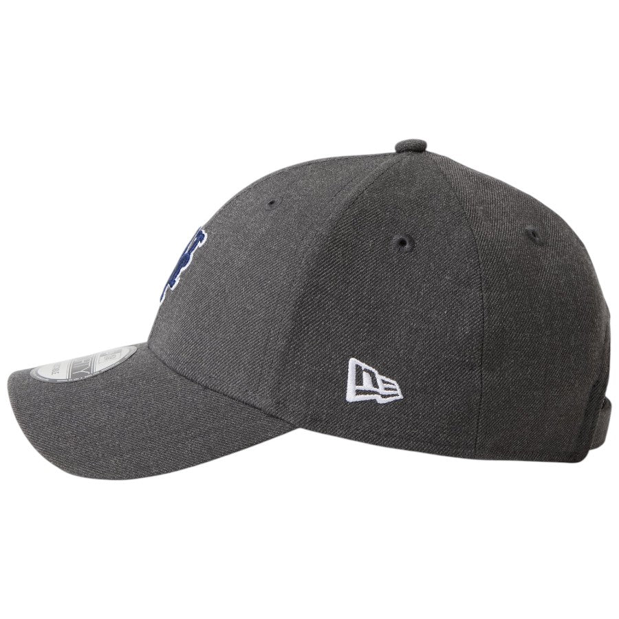 NEW ERA 9FORTY MLB Midsize Logo ニューヨーク・メッツ キャップ ヘザーグラファイト 左向き NEフラッグロゴ刺繍 15137072