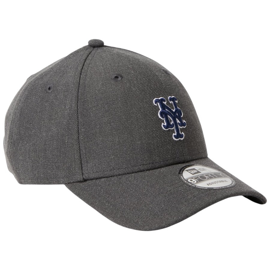 NEW ERA 9FORTY MLB Midsize Logo ニューヨーク・メッツ キャップ ヘザーグラファイト 右斜め向き 15137072