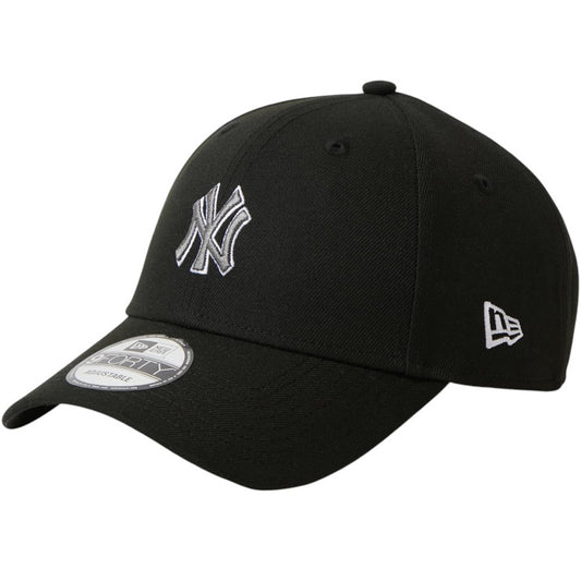 NEW ERA 9FORTY MLB Midsize Logo ニューヨーク・ヤンキース キャップ ブラック 左斜め向き 15137070