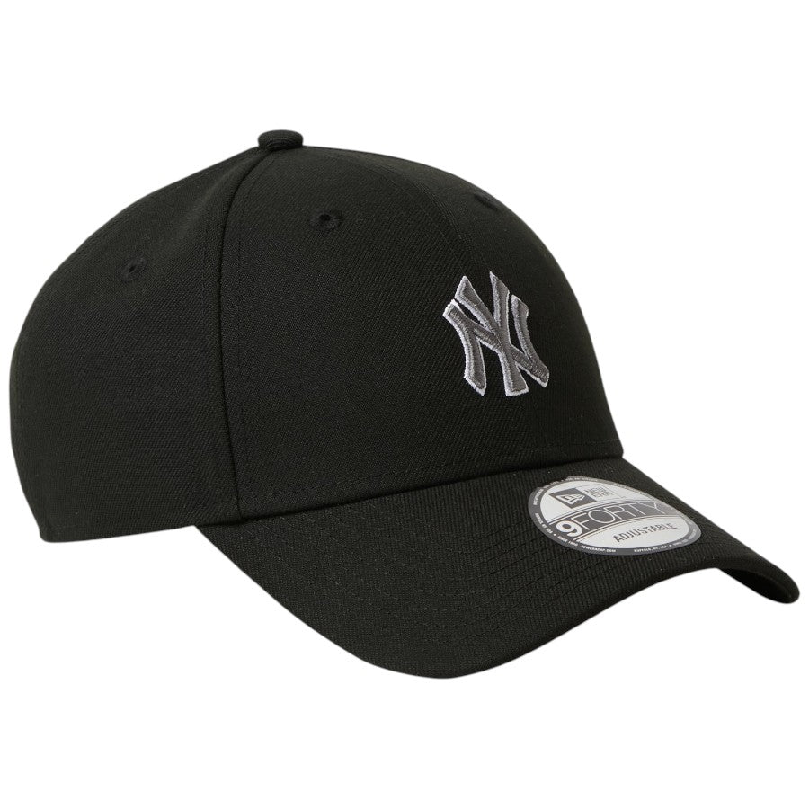 NEW ERA 9FORTY MLB Midsize Logo ニューヨーク・ヤンキース キャップ ブラック 右斜め向き 15137070