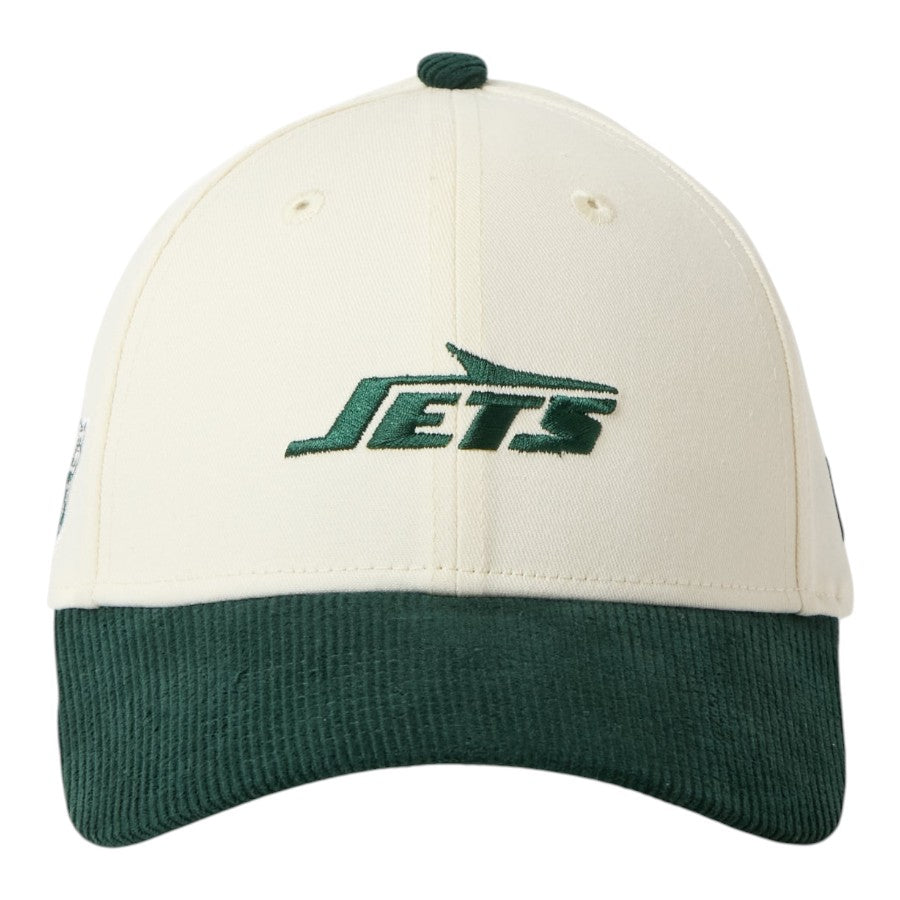 NEW ERA 9FORTY NFL ニューヨーク・ジェッツ キャップ クローム/ダークグリーン 正面 15137073