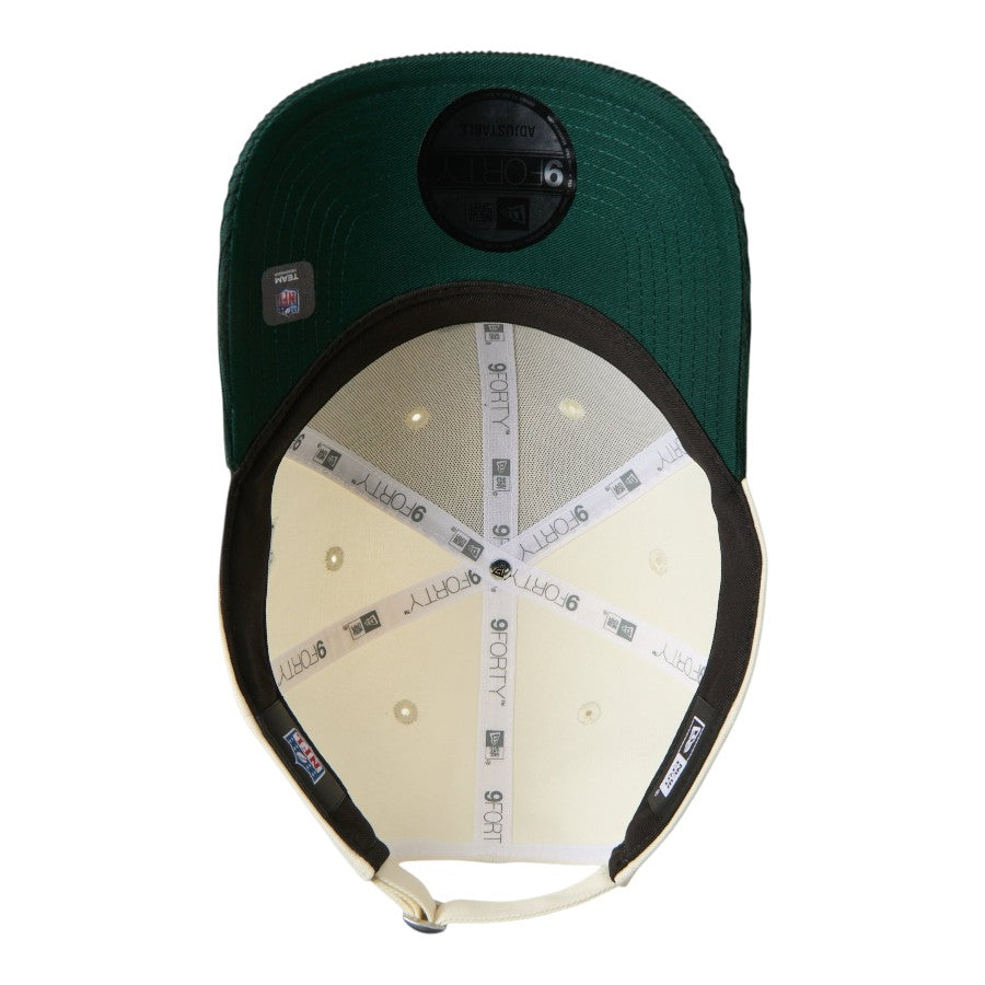 NEW ERA 9FORTY NFL ニューヨーク・ジェッツ キャップ クローム/ダークグリーン 裏側 15137073