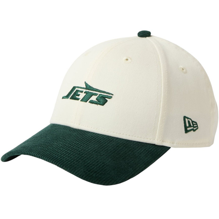 NEW ERA 9FORTY NFL ニューヨーク・ジェッツ キャップ クローム/ダークグリーン 右斜め 15137073