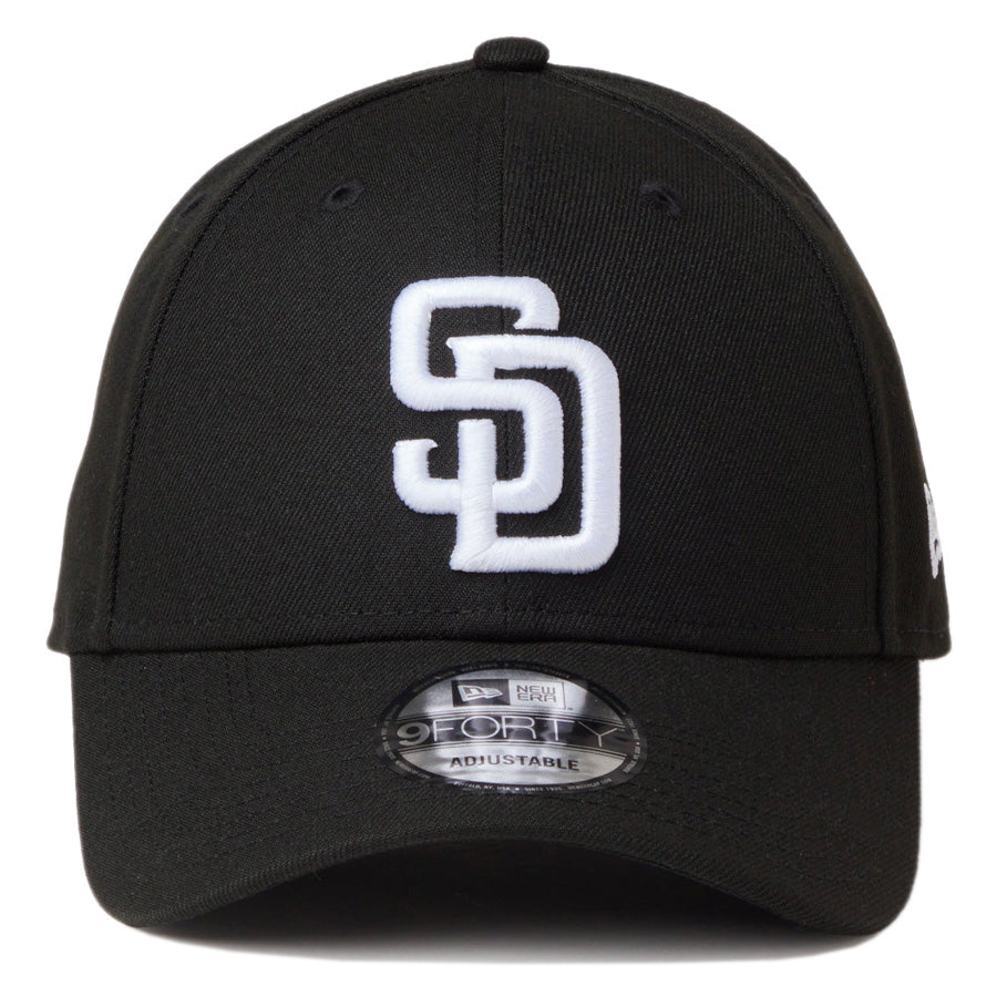 NEW ERA 9FORTY サンディエゴ・パドレス ブラック ホワイト 正面