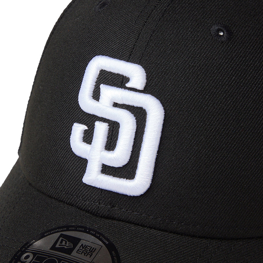 NEW ERA 9FORTY サンディエゴ・パドレス ブラック ホワイト フロントロゴ刺繍