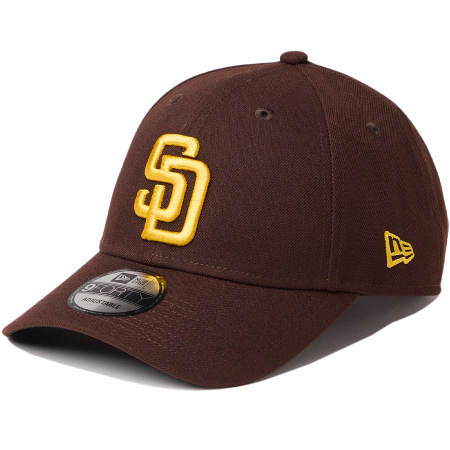 NEW ERA 9FORTY サンディエゴ・パドレス バーントウッド マニラ 左斜め