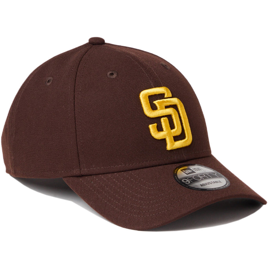 NEW ERA 9FORTY サンディエゴ・パドレス バーントウッド マニラ 右斜め