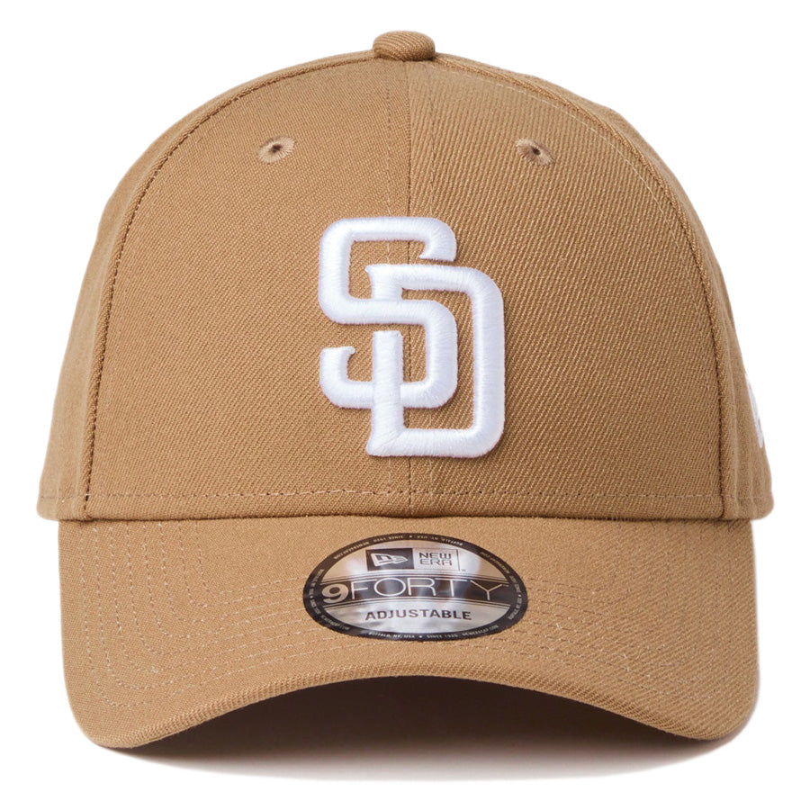 NEW ERA 9FORTY サンディエゴ・パドレス カーキ ホワイト 正面