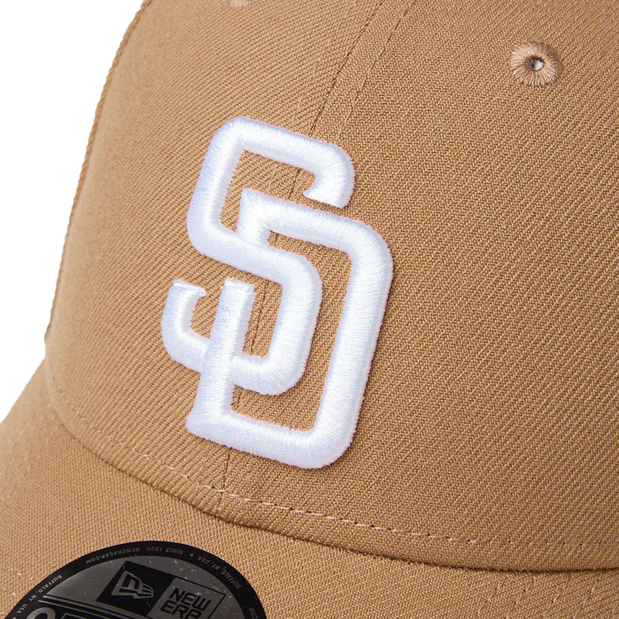 NEW ERA 9FORTY サンディエゴ・パドレス カーキ ホワイト フロントロゴ刺繍