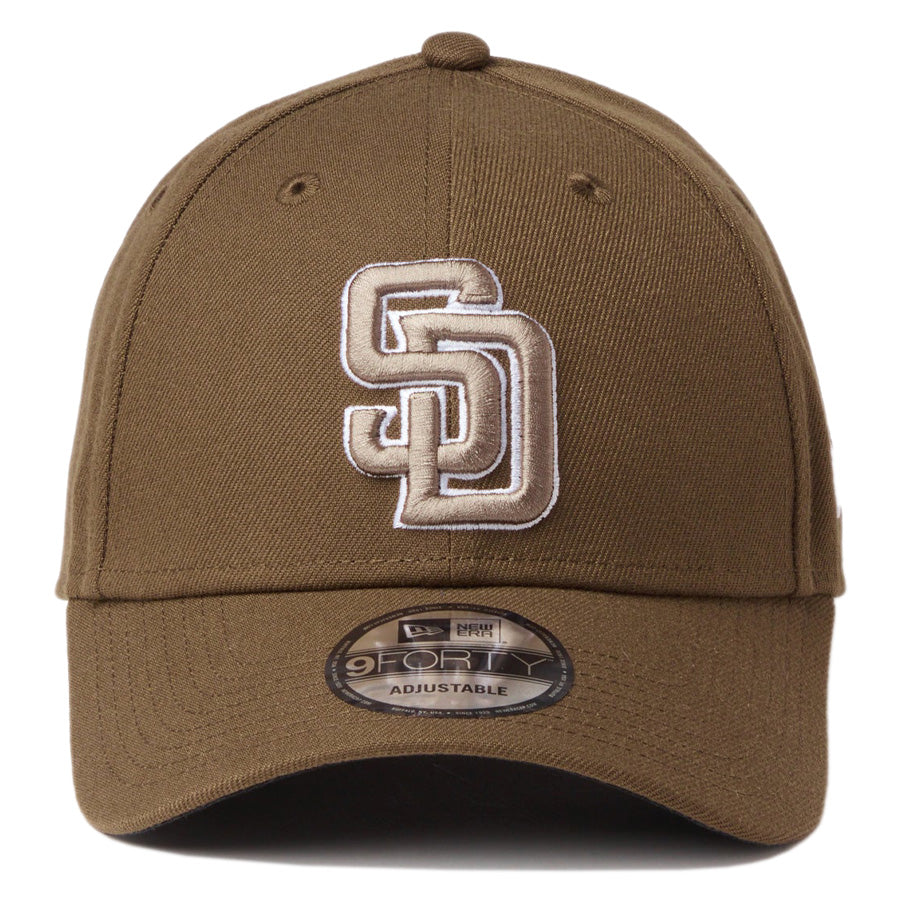 NEW ERA 9FORTY サンディエゴ・パドレス モス マーズグリーン ホワイト 正面