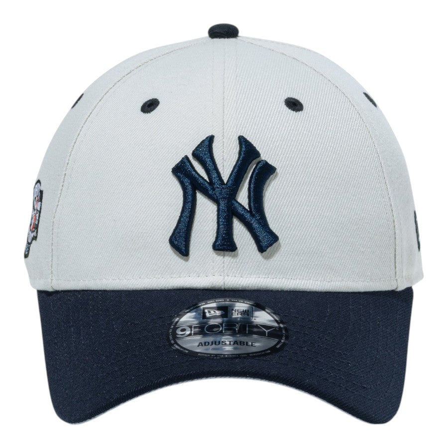 NEW ERA 9FORTY Subway Series ヤンキース キャップ サンディーリネン/ネイビーバイザー 正面 15217072