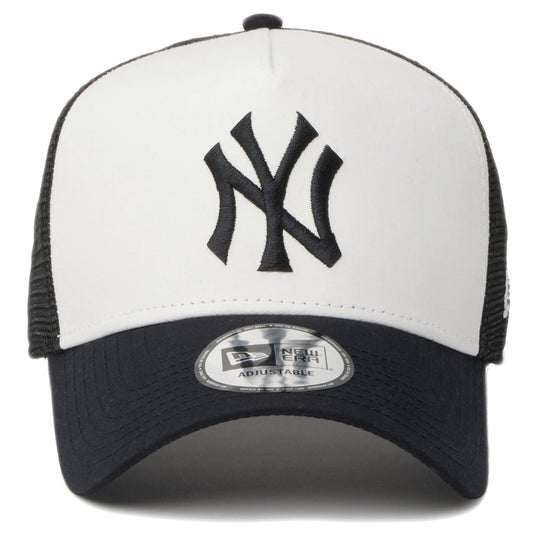 NEW ERA 9FORTY キャップ ヤンキース 正面 オフホワイト ブラック