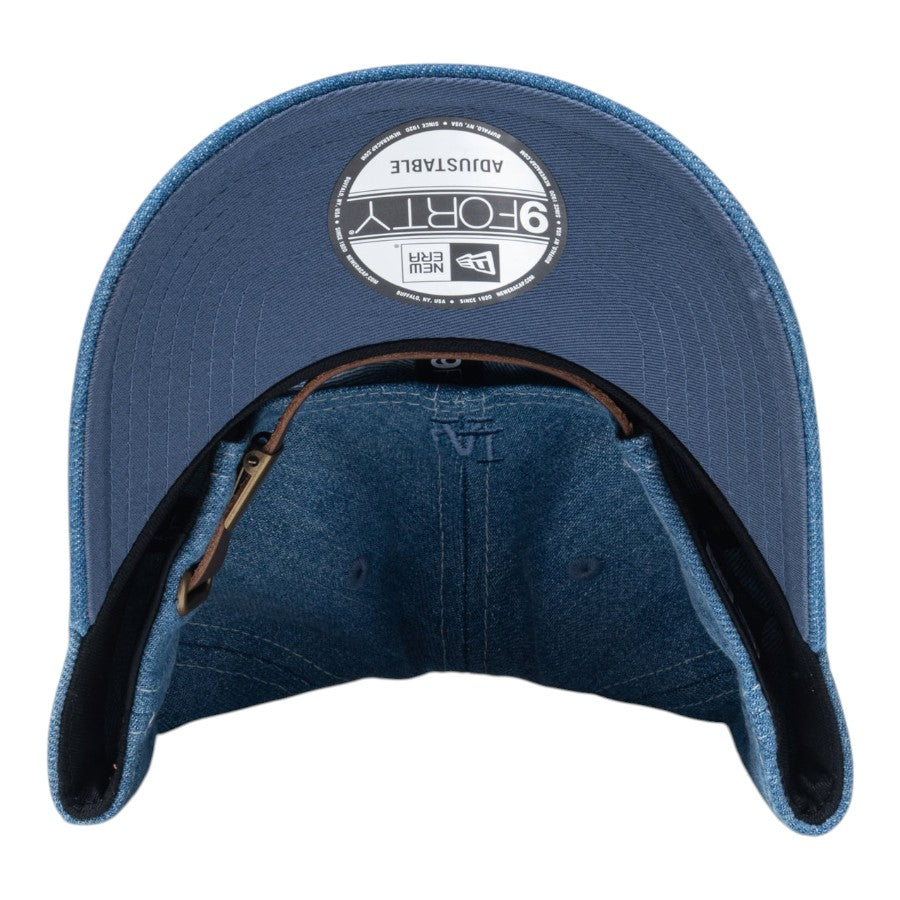NEW ERA 9FORTY アンストラクチャード Flower ドジャース ウォッシュドデニム バイザー裏 15206586