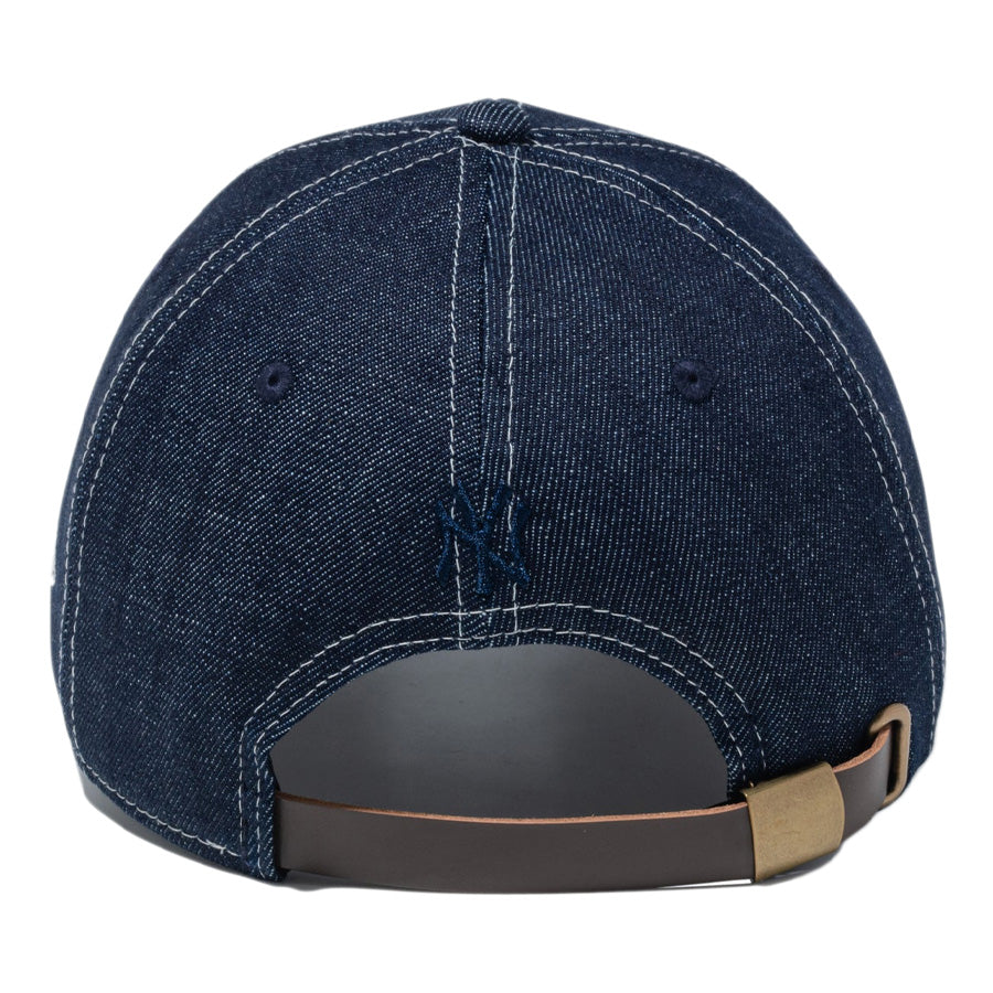 NEW ERA（ニューエラ）9FORTY Flower ヤンキース デニム 背面 レザーストラップ ロゴ刺繍 15206585