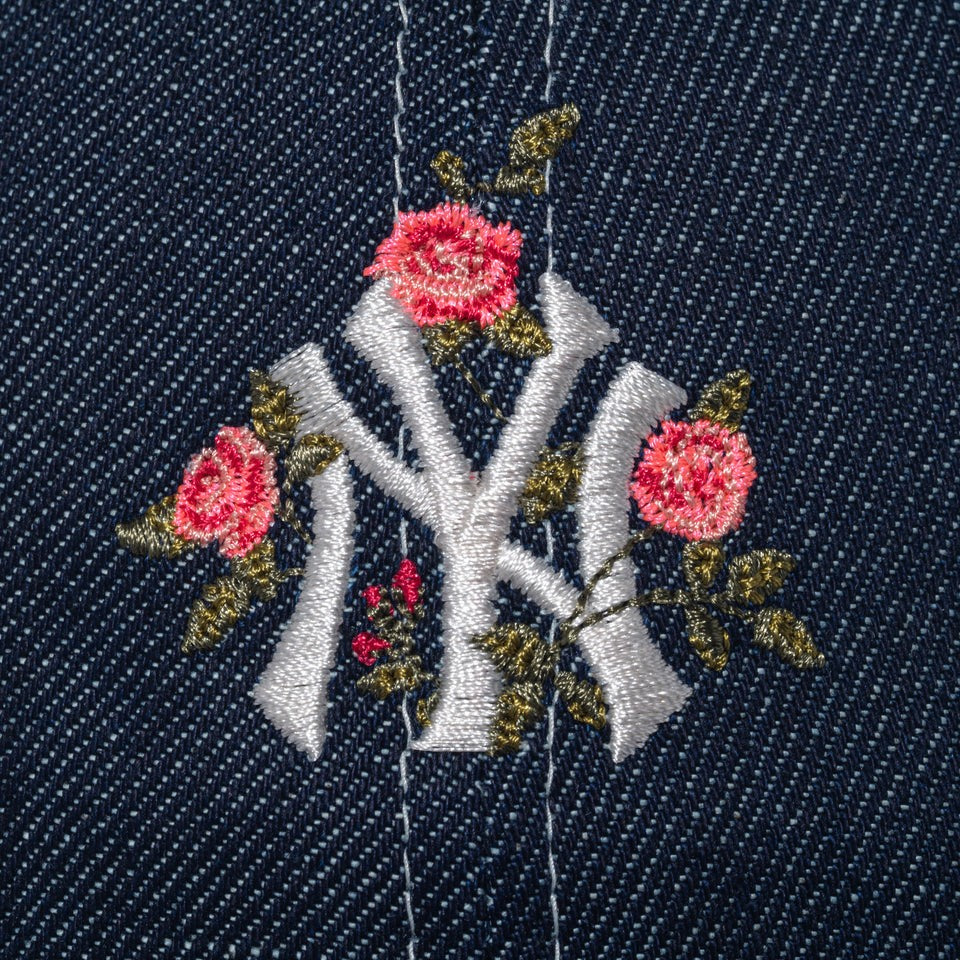 NEW ERA（ニューエラ）9FORTY Flower ヤンキース デニム フロントロゴ刺繍詳細 15206585