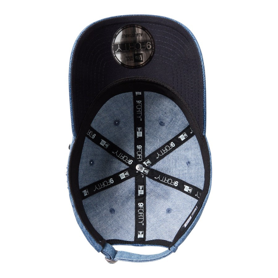 NEW ERA 9FORTY アンストラクチャード Studs スタッズ キャップ ウォッシュドデニム 裏側全体 15137036