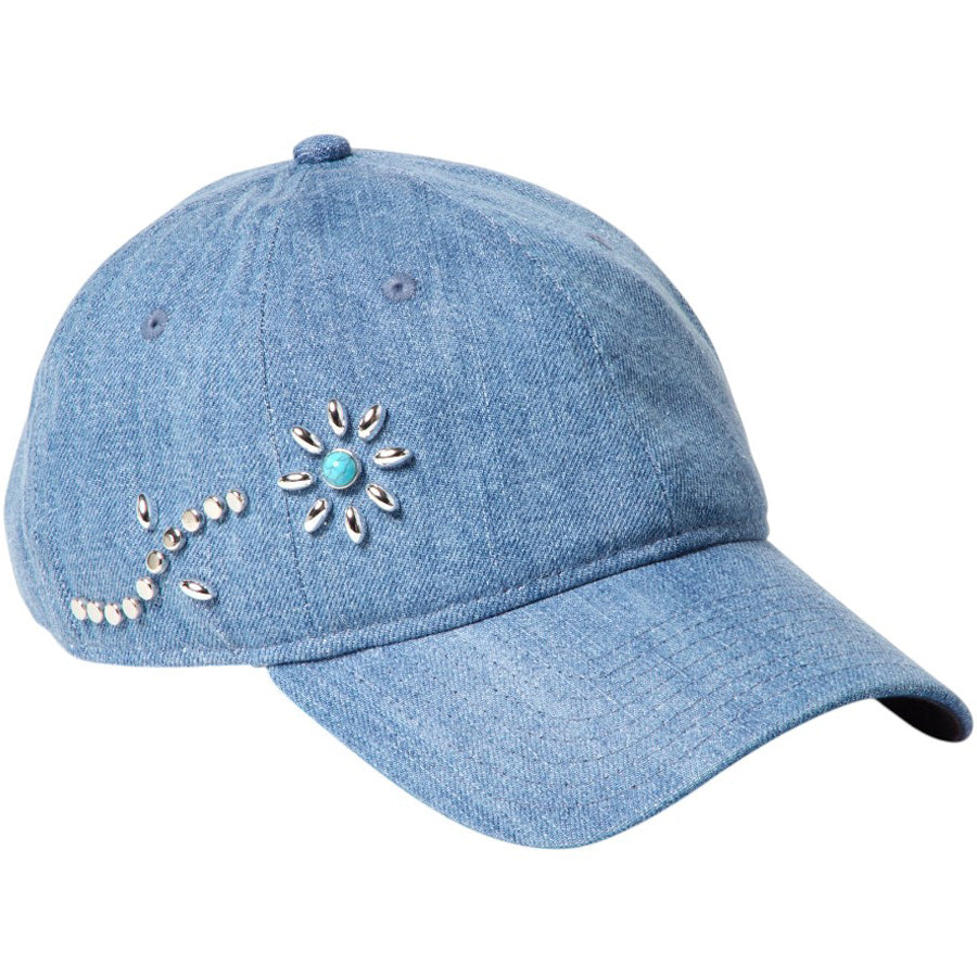 NEW ERA 9FORTY アンストラクチャード Studs スタッズ キャップ ウォッシュドデニム 右斜め向き 15137036