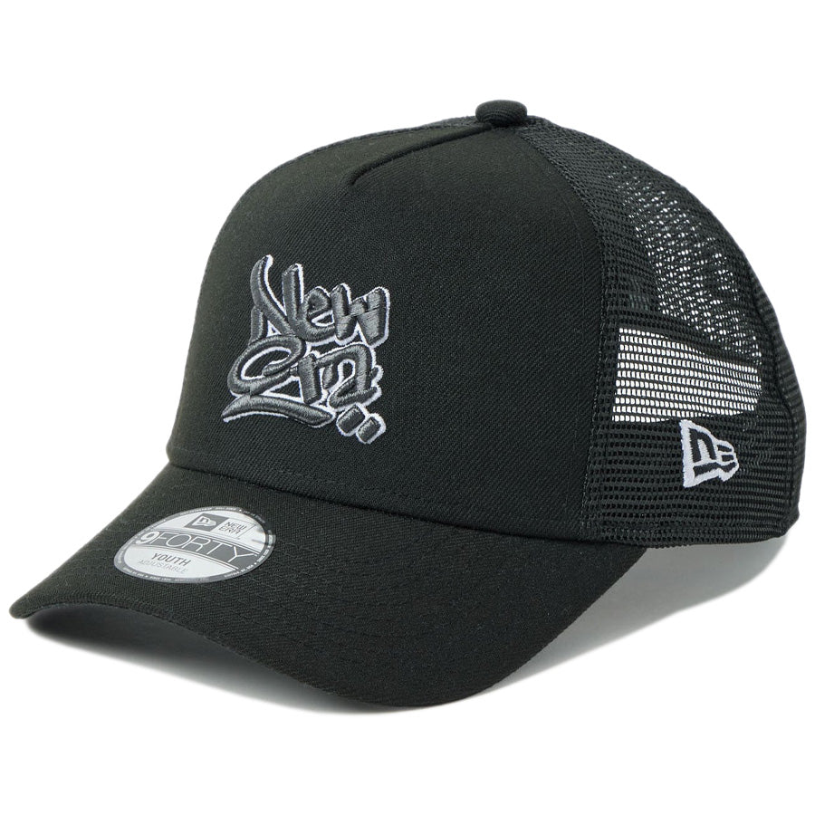 NEW ERA キッズ キャップ 9FORTY ブラック 左斜め
