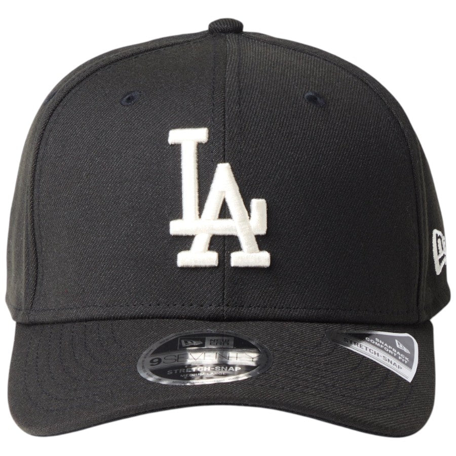 NEW ERA（ニューエラ）9SEVENTY ストレッチスナップ ロサンゼルス・ドジャース ブラック キャップ 正面