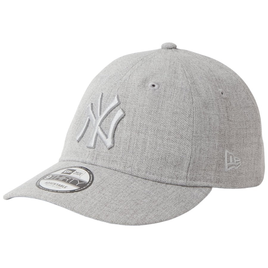 NEW ERA（ニューエラ）9THIRTY MLB Tonal Logo ヤンキース ヘザーグレー 左斜め 15137168