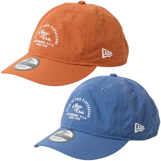 NEW ERA（ニューエラ）9THIRTY Recycle Rip Stop アーチロゴ キャップ ラストオレンジ、ブルー 2カラー