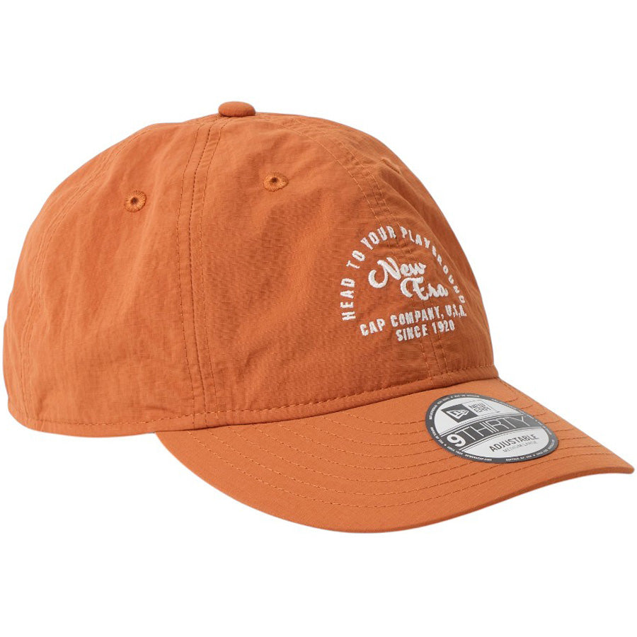 NEW ERA（ニューエラ）9THIRTY Recycle Rip Stop アーチロゴ ラストオレンジ 右斜め