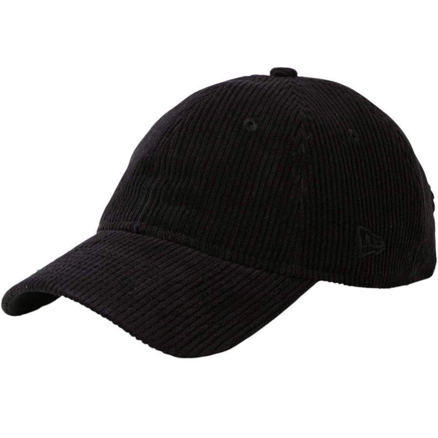 NEW ERA 9TWENTY ベーシック Corduroy コーデュロイ キャップ ブラック 左斜め向き 15137197