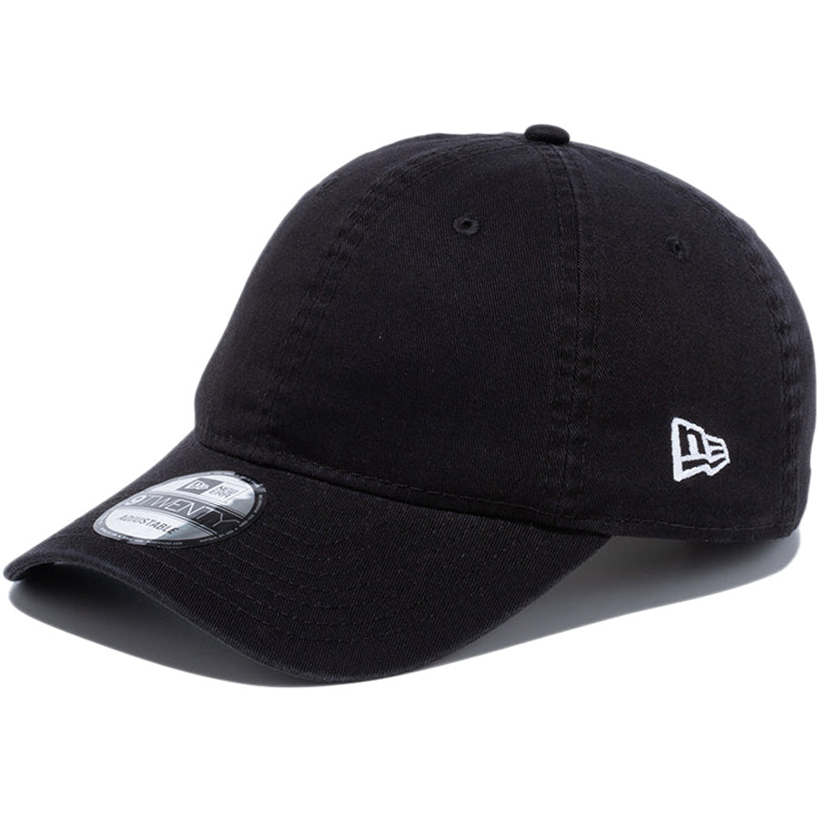 NEW ERA 9TWENTY ベーシック ウォッシュドコットン キャップ ブラック 左斜め 14525150