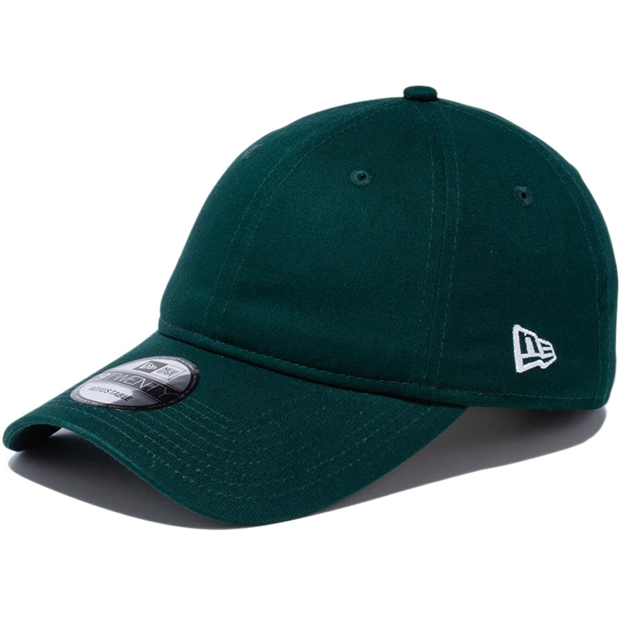 NEW ERA 9TWENTY ベーシック ウォッシュドコットン キャップ ダークグリーン 左斜め 14525149