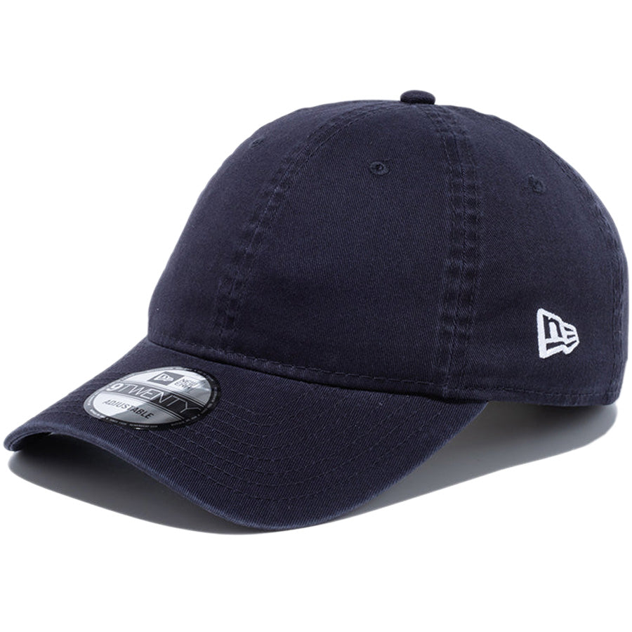 NEW ERA 9TWENTY ベーシック ウォッシュドコットン キャップ ネイビー 左斜め 14525145